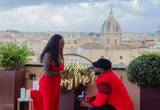 Rooftop proposal in Rome arranged through Luxe Concierge